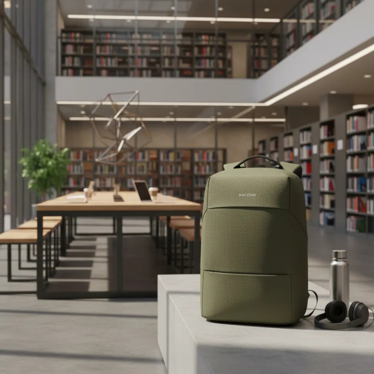 Mochila Urbana Baleine Denver con Espacio para Notebook 15.6" - Army Green 