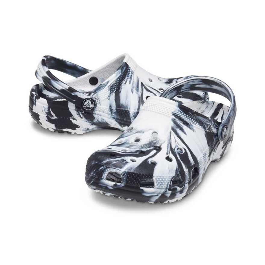 Classic Marbled Clog K - Niños Black/white