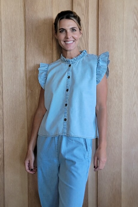 Musculosa Mojito Denim Celeste