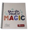 CUADERNO PAPIROS CON ESPIRAL DE 96 HOJAS TAPA MAGIC
