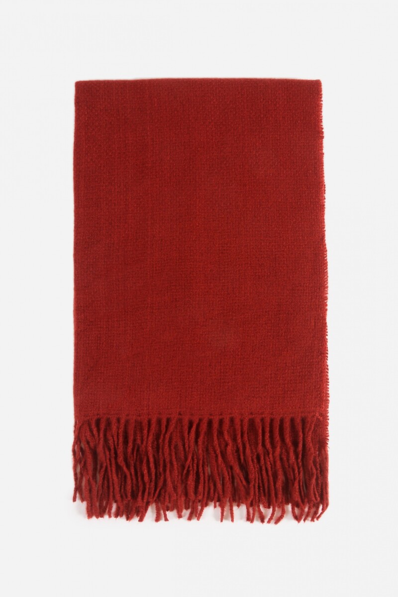 Bufanda tejida lisa rojo