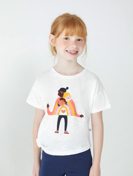 BLUSA INFANTIL ESTAMPADA BEIGE