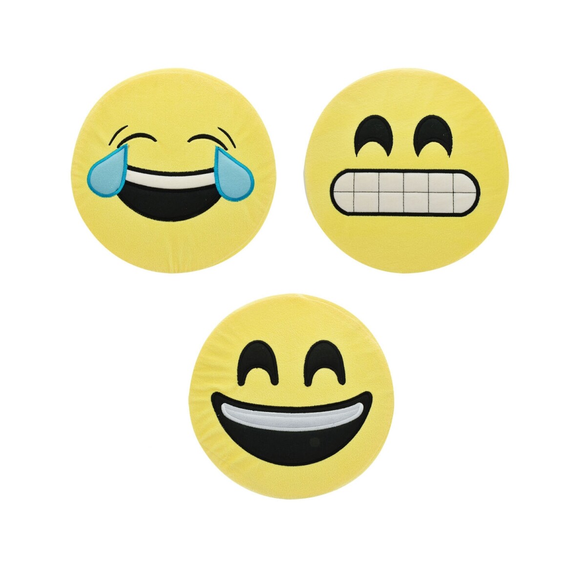 Taburete con patas de madera diseño emoji 