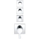 Griferia De Ducha Embutida Monocomando Con 3 Valvulas De Control Aqualia CROMO