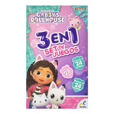 Set de juegos 3 en 1 Gabby´s Dollhouse Set de juegos 3 en 1 Gabby´s Dollhouse
