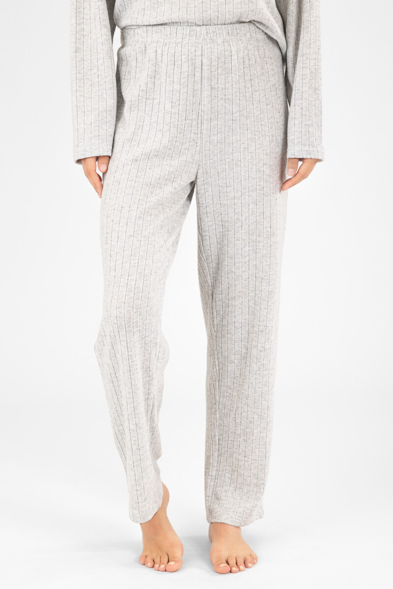 Pantalon rib grueso gris Gris