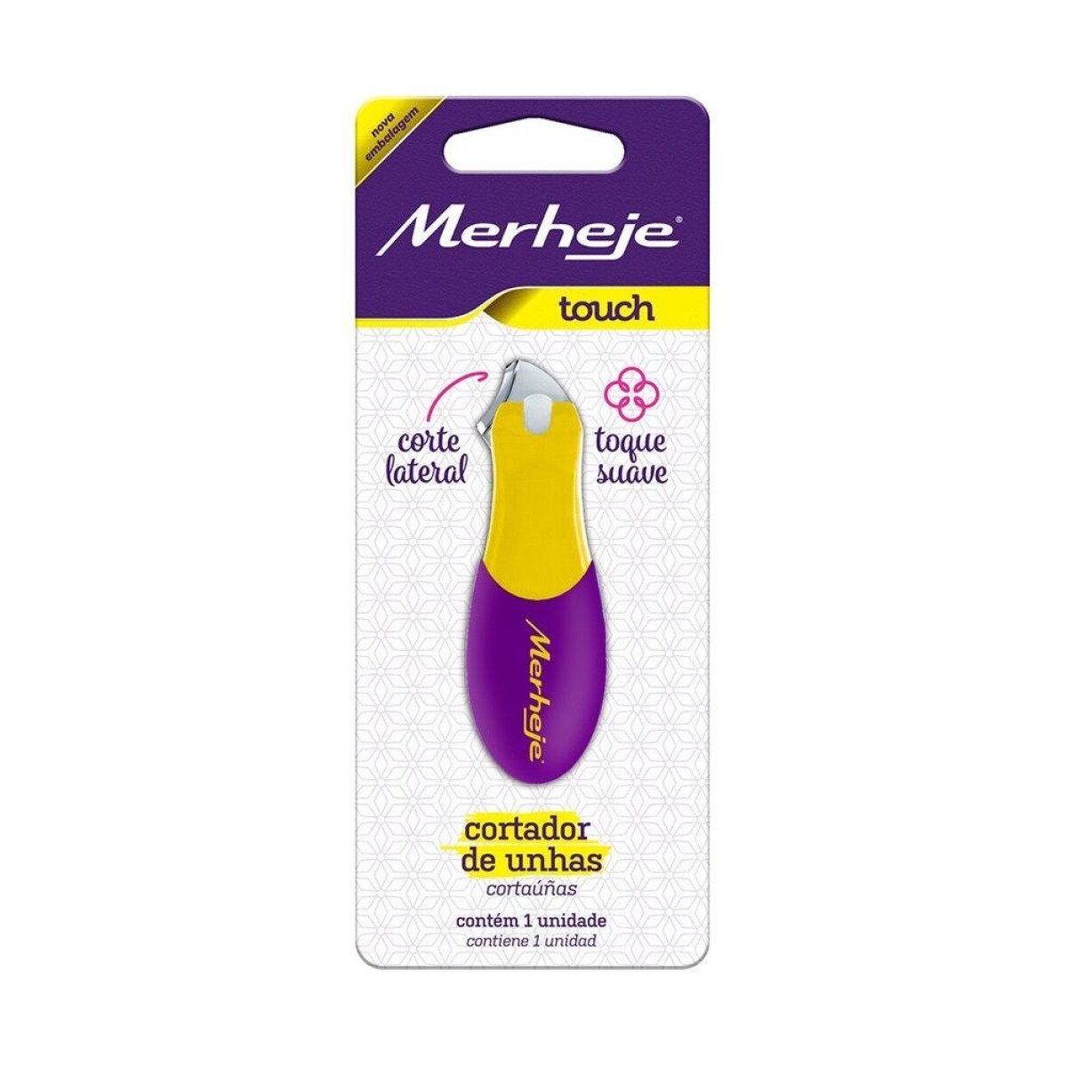 Corta Uñas Merheje Touch Amarillo Violeta 1 Unidad 