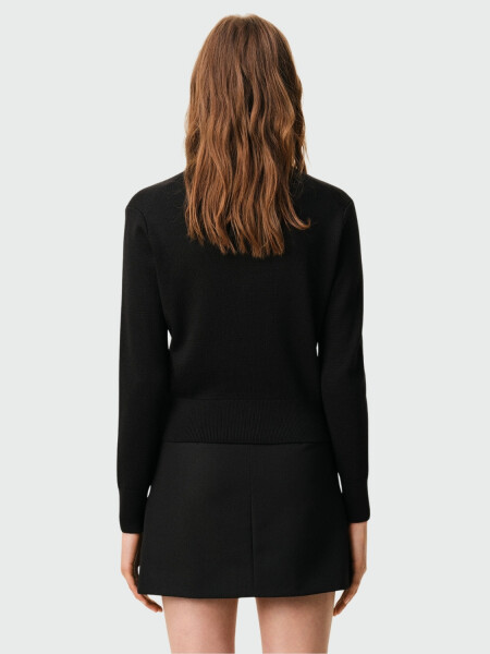 AMI PARIS - Cardigan Cuore de Lana Bordó