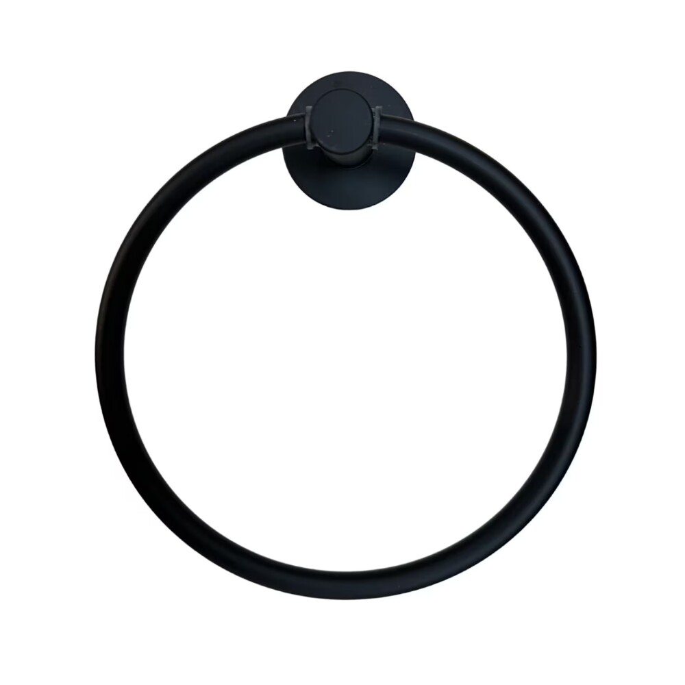 Aro toallero negro mate Milano Dmc Aro Toallero Negro Mate Milano Dmc