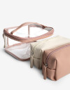 Porta Cosméticos Set por 3 Set De Porta Cosméticos Combinado - Rosa Claro