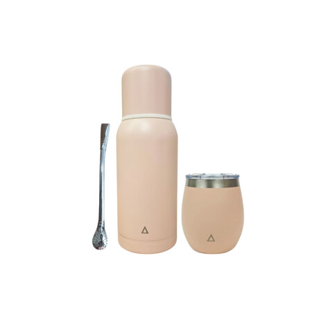 Kit Matero Rosa, Termo 750ml y Mate Sc