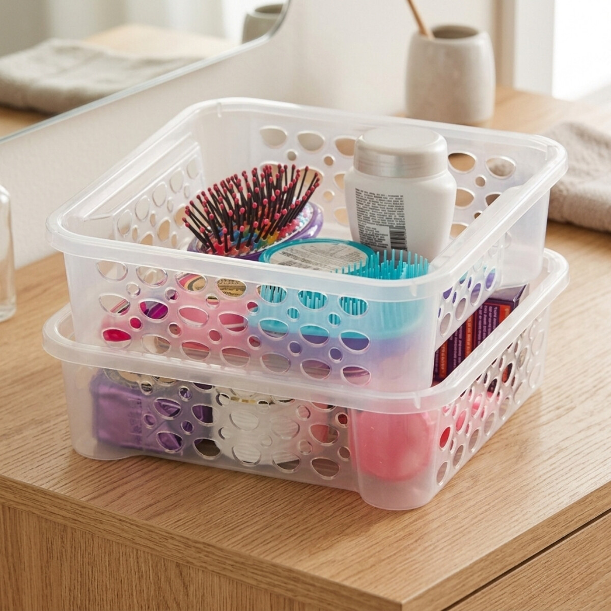 Canasta apilable 1600 ml - TRANSPARENTE 