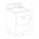 SECARROPAS WHIRLPOOL 3DWGD4815FW-ENV FRONTAL A GAS ENVASADO blanco