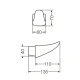 Percha De Loza Color Jazmin 40X135Mm 000
