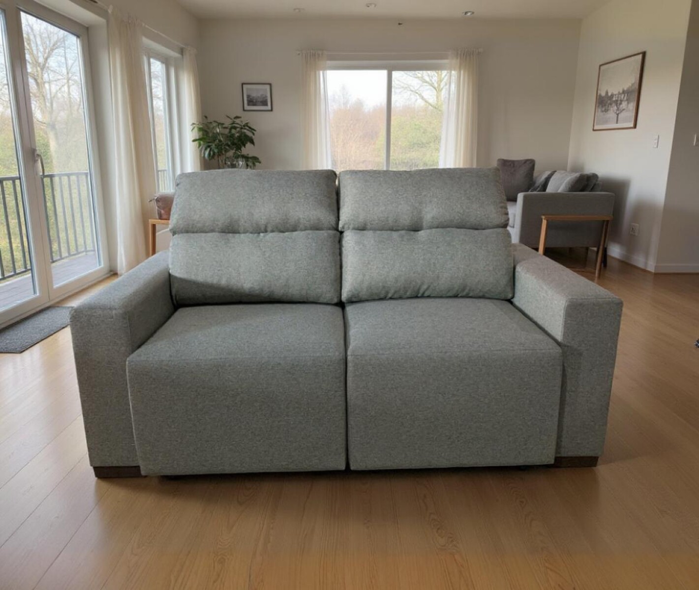 Sillón Reclinable San Bernardo Liso 1.80m Gris 