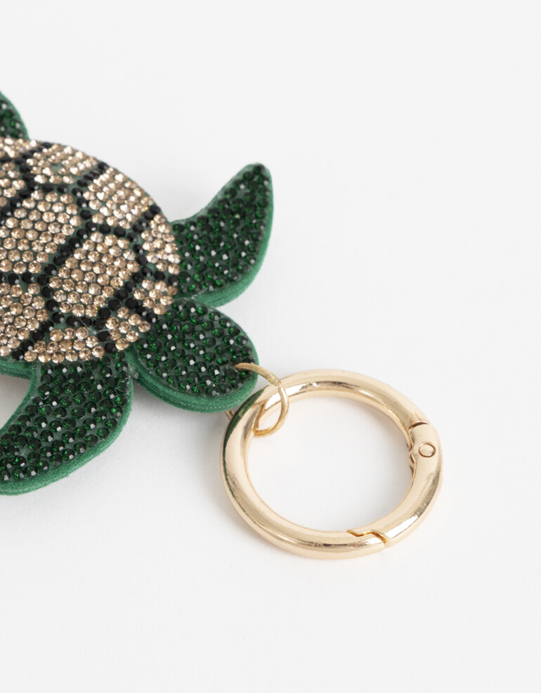 Llavero Strass Llavero Y Bag Charm De Tortuga - Combinacion Bicolor