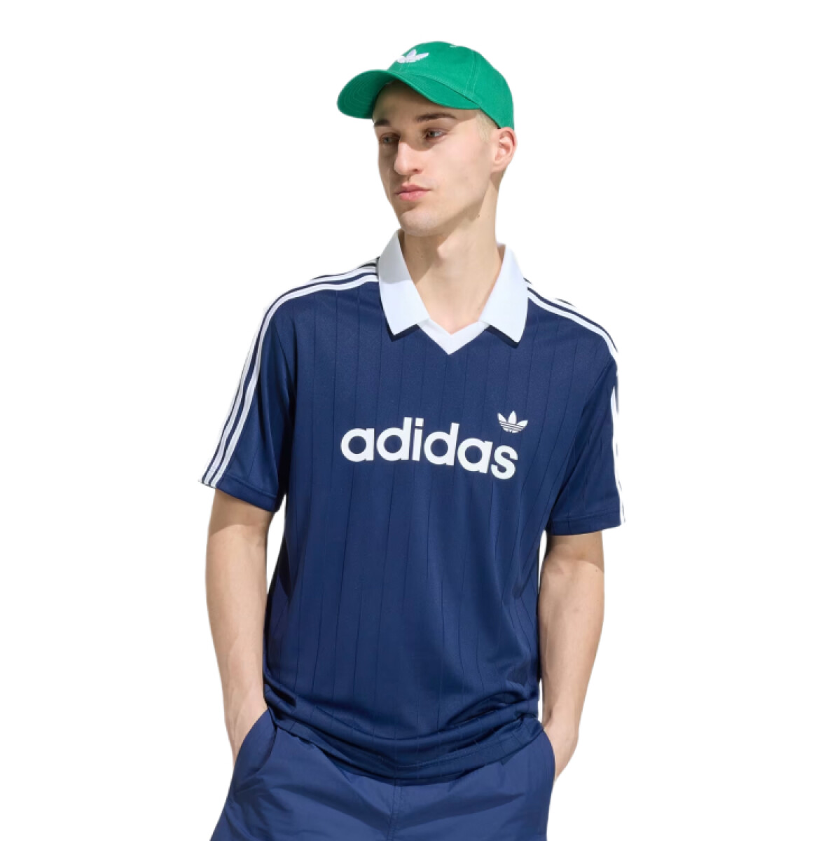 Remera Adidas Pinstr Jsy - Azul 