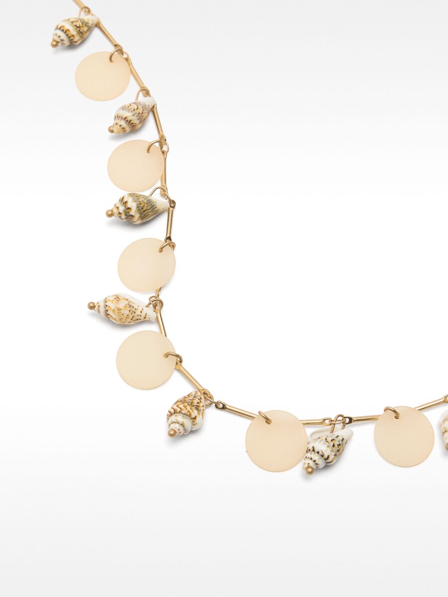Collar Segmentado Con Conchas blanco