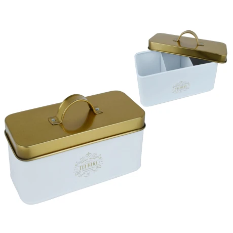 CAJA DE TE 3 DIVISIONES LINEA BLANCA C/DORADO 20X8.5X8.5CM BF117S CAJA DE TE 3 DIVISIONES LINEA BLANCA C/DORADO 20X8.5X8.5CM BF117S