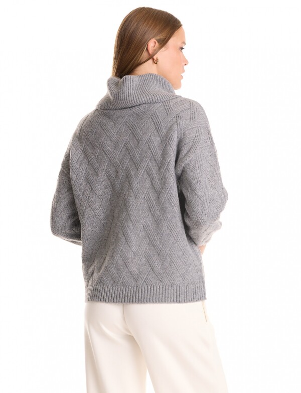 Buzo Cuello Volcado GRIS