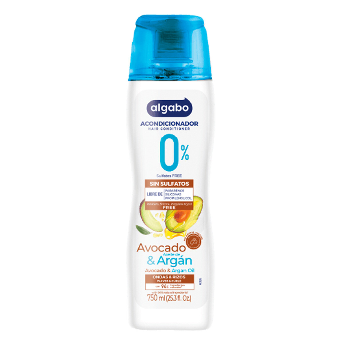 ACONDICIONADOR ALGABO O% SAL 750 ML AVOCADO Y ARGAN 