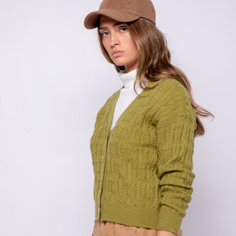 CARDIGAN BRIO Verde Musgo