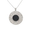Dije Colgante Circulo-Plata 925-Piedra Onix-CP4580 conpiedra