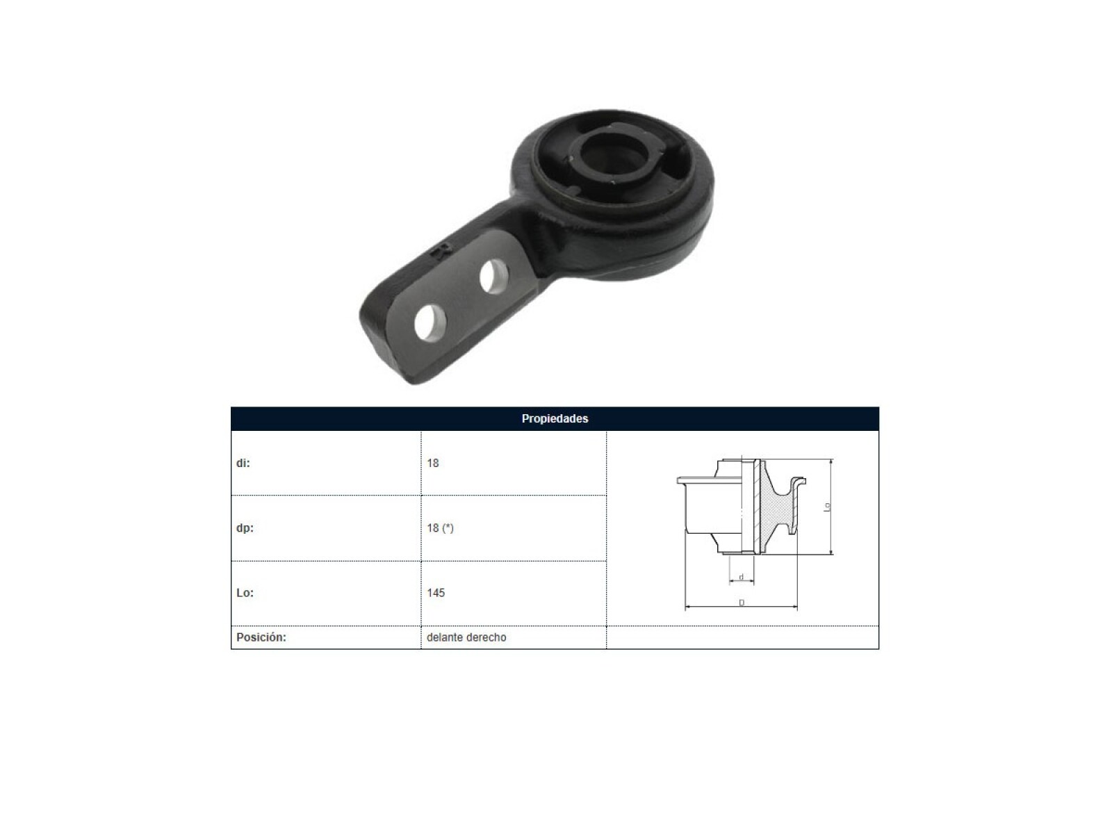 Soporte Parilla Del BMW 318I (E36)/325I (E36)/320I (E36)/318Tds (E36)/316I (E36)/323I (E36) 90-00 Der 