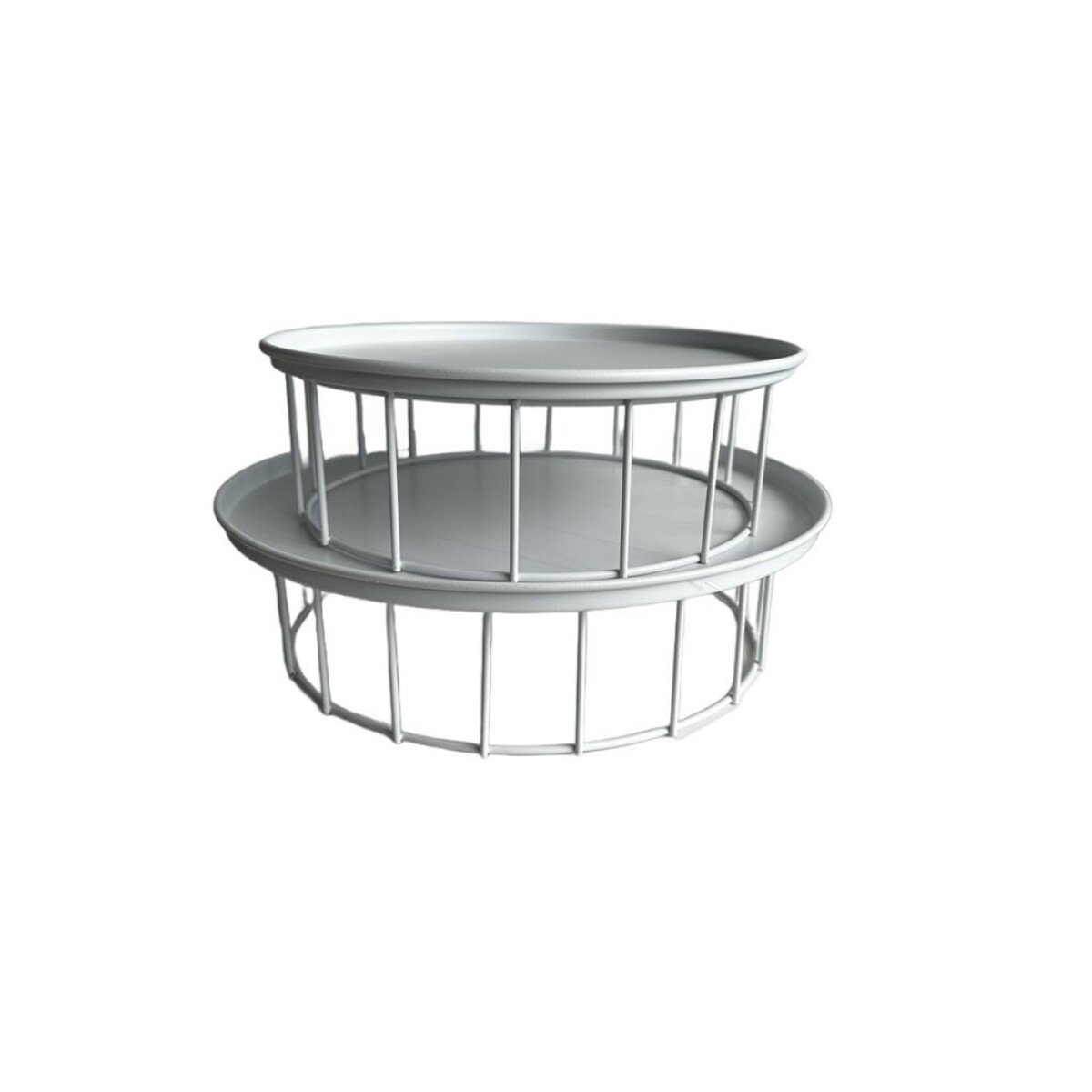 SET X2 PLATO SOPORTE METALICO 30x9/25x9CM BLANCO 