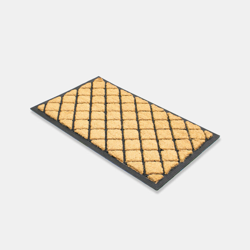 ALFOMBRA COCO/CAUCHO CRUZ 45X75CM Unica