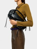 Bolso De Mano De Charol negro