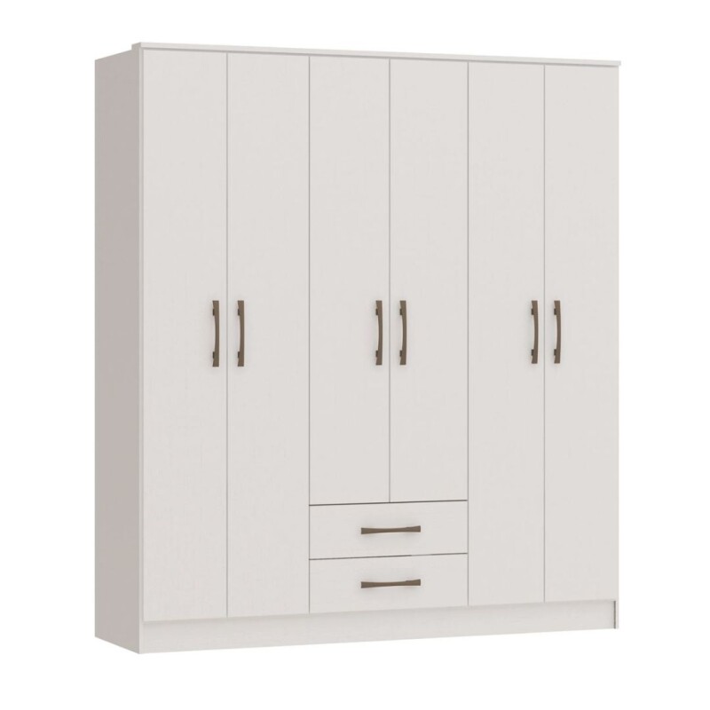 Ropero Rocha 6 Puertas 2 Cajones Blanco Ropero Rocha 6 Puertas 2 Cajones Blanco