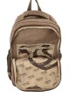 Mochila porta laptop de lona Marrón