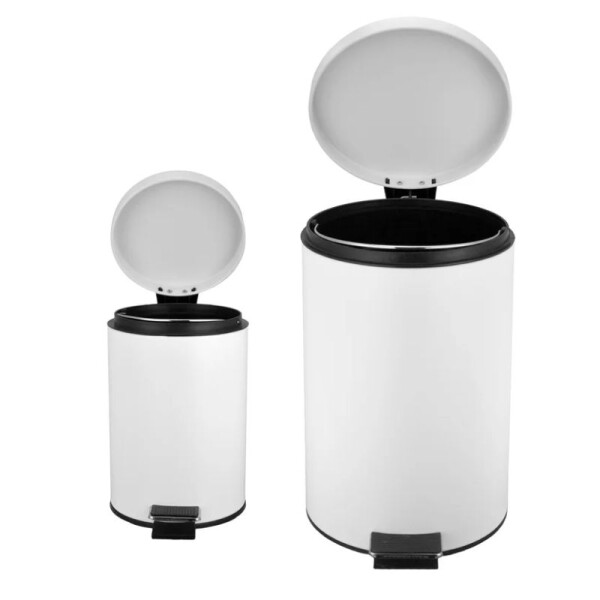 SET PAPELERAS CON PEDAL 3 Y 12 LTS - BLANCO SET PAPELERAS CON PEDAL 3 Y 12 LTS - BLANCO
