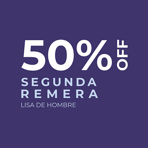 50%off segunda remera