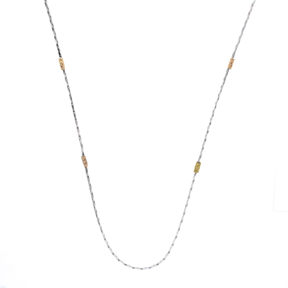 Cadena de plata 925 y double de oro 18 ktes 