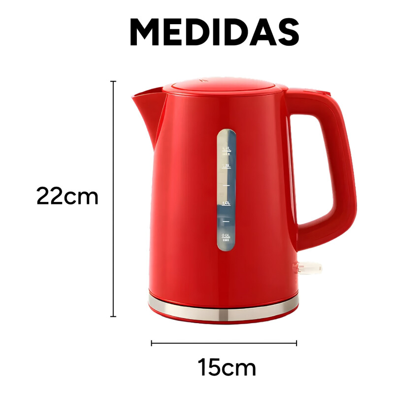 Jarra Eléctrica Marvo Modelo HWH-082 1,7lt Rojo