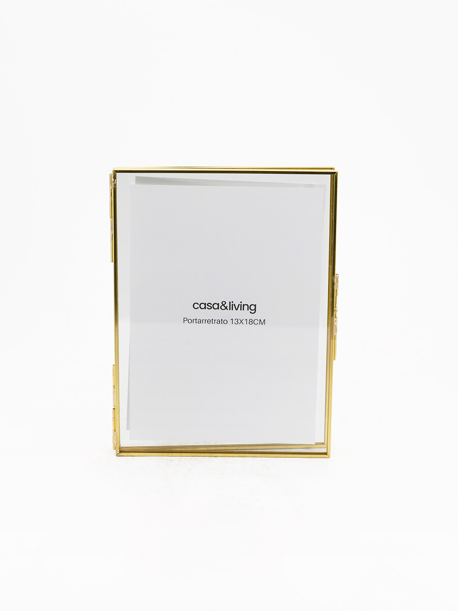PORTARRETRATO DOBLE METAL - DORADO 