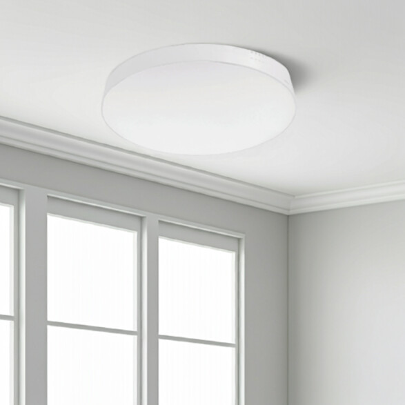 Plafón LED redondo 8W blanco, luz cálida Ø111mm NV2132