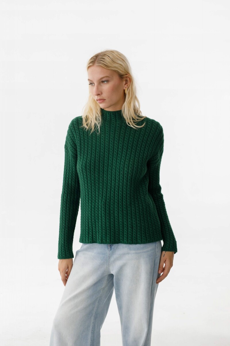 Sweater Espiral Verde Jade