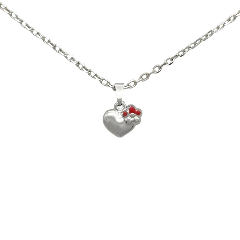 Dije Colgante Corazón con Flor-Plata 925-Resina-CP3220 sinpiedra