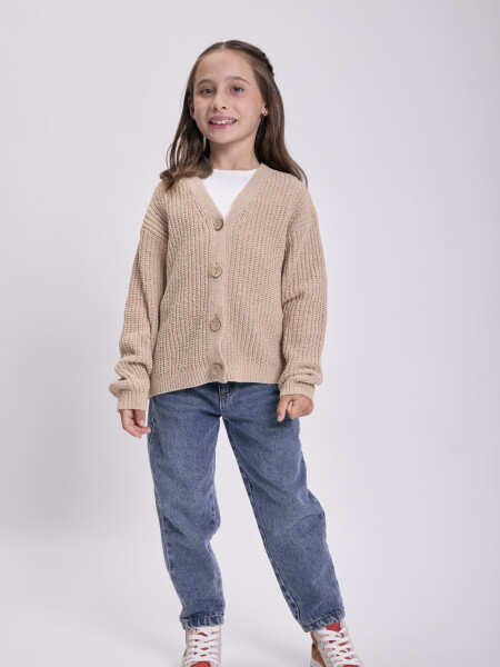 Saco tejido fantasía Beige