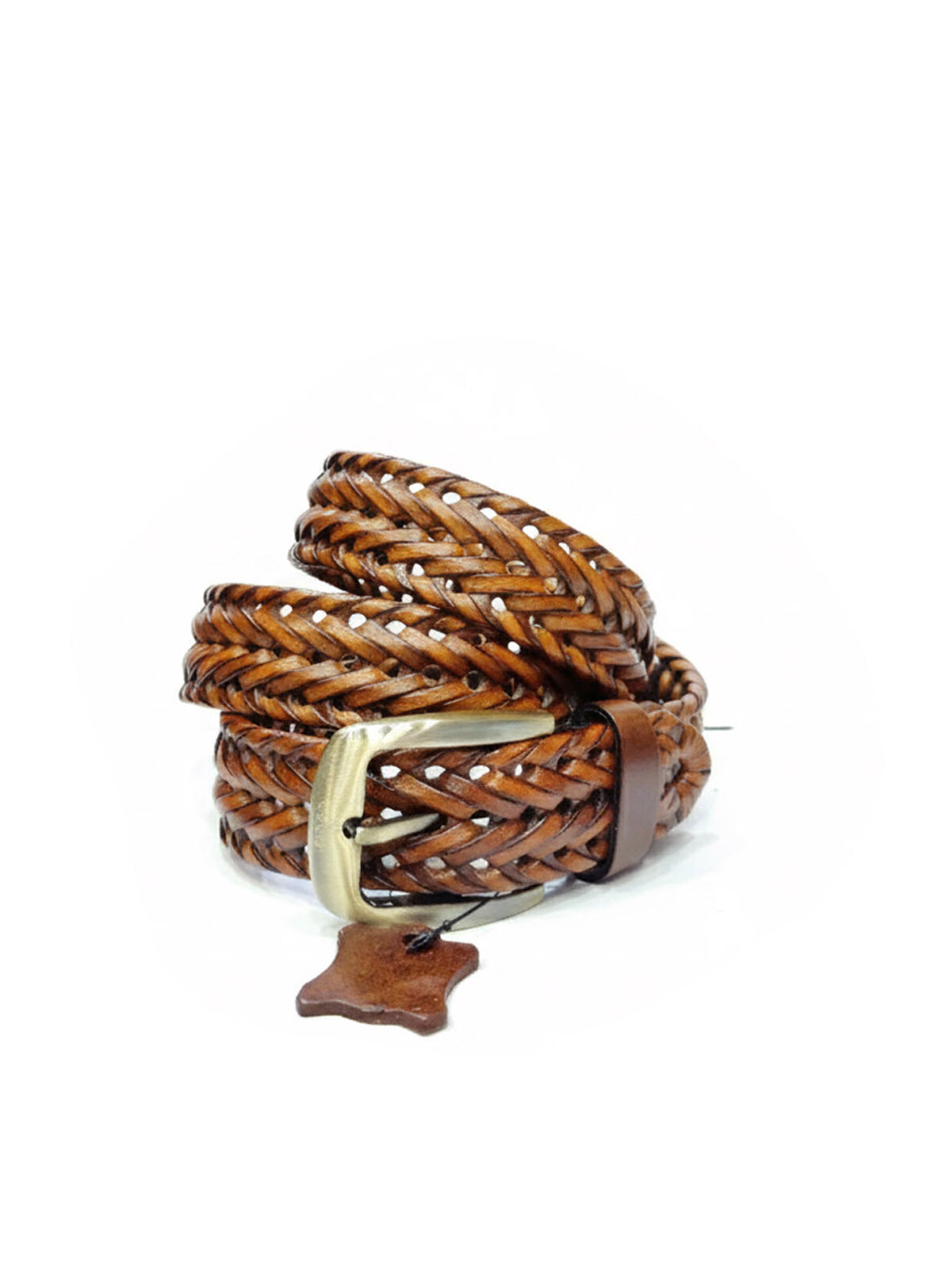 CINTO TRENZADO MARRON