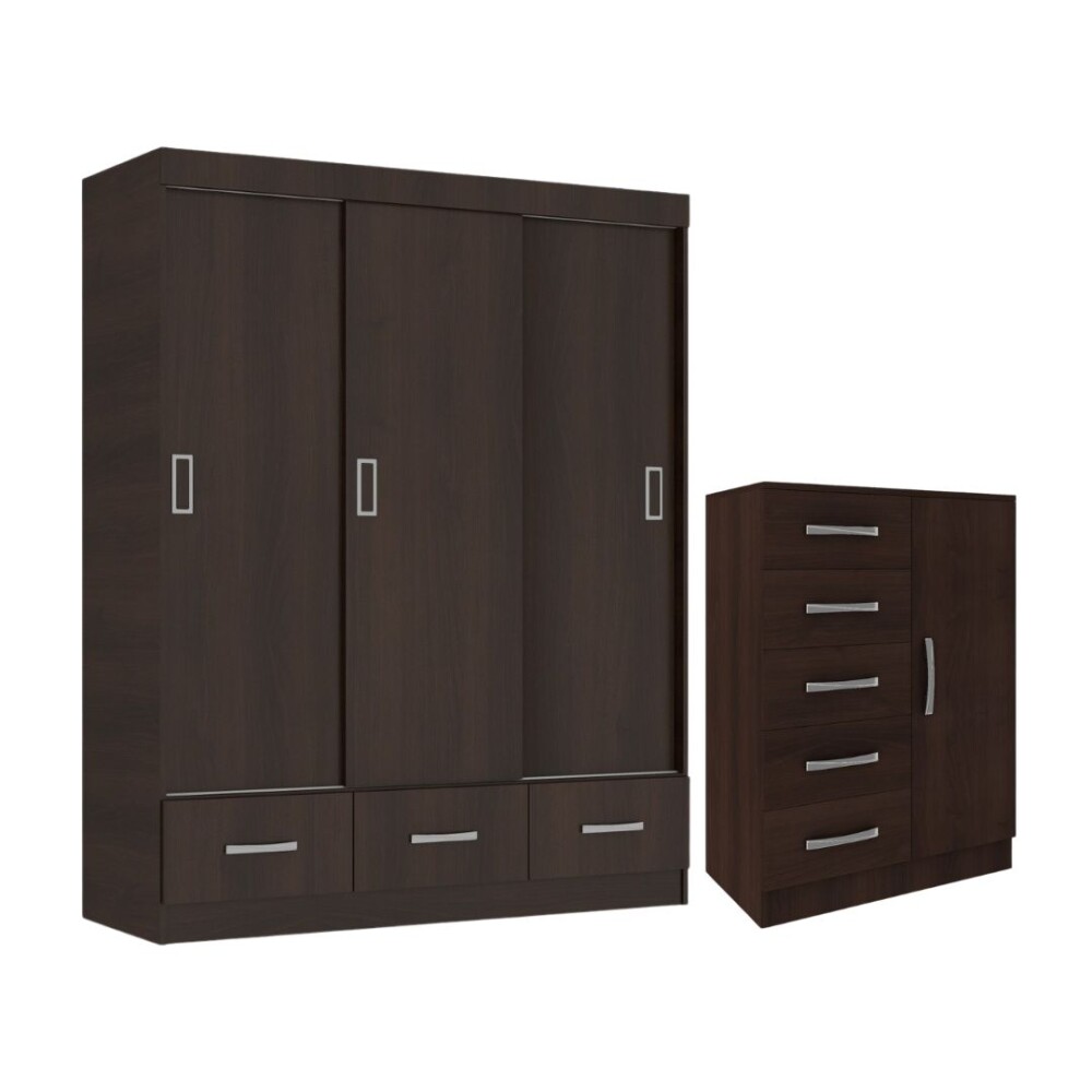 COMBO DORMITORIO – ROPERO 3 PUERTAS + CÓMODA ZAPATERA COMBO DORMITORIO – ROPERO 3 PUERTAS + CÓMODA ZAPATERA