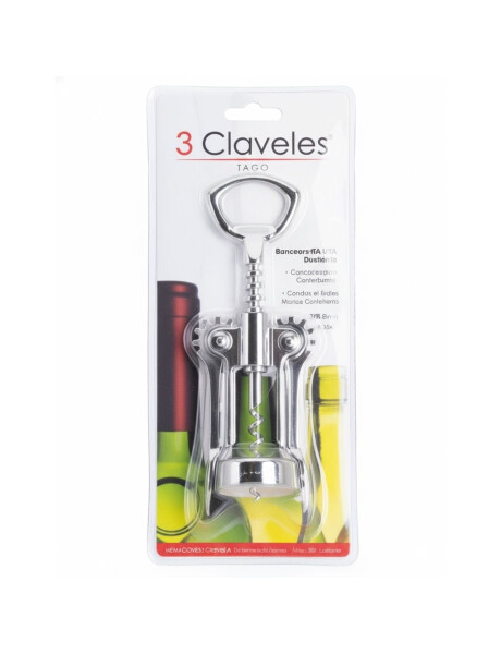 SACACORCHOS TIROLES 17CM BLISTER 3 CLAVELES SACACORCHOS TIROLES 17CM BLISTER 3 CLAVELES