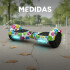 Skate Electrico Hoverboard Gogreen Musica Bt Luces Patineta Diseño Flores