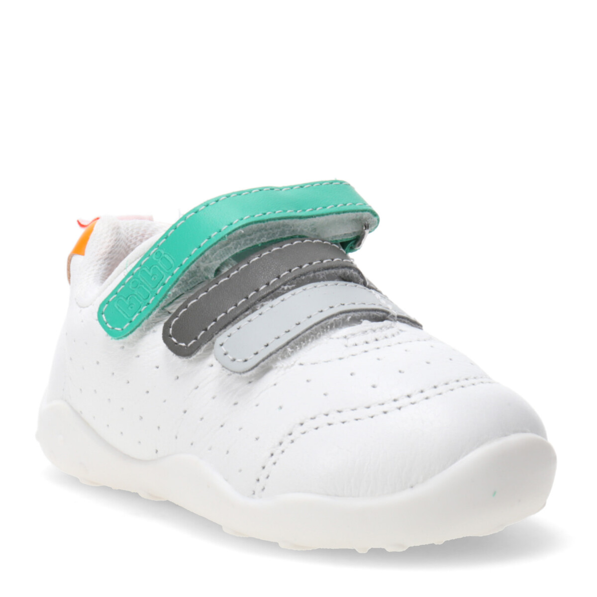 Championes Infantiles Bibi Fisioflex c/Velcro - Blanco - Gris - Verde 