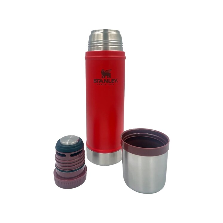 Termo Stanley Classic 591 ml con Tapón Cebador Rojo