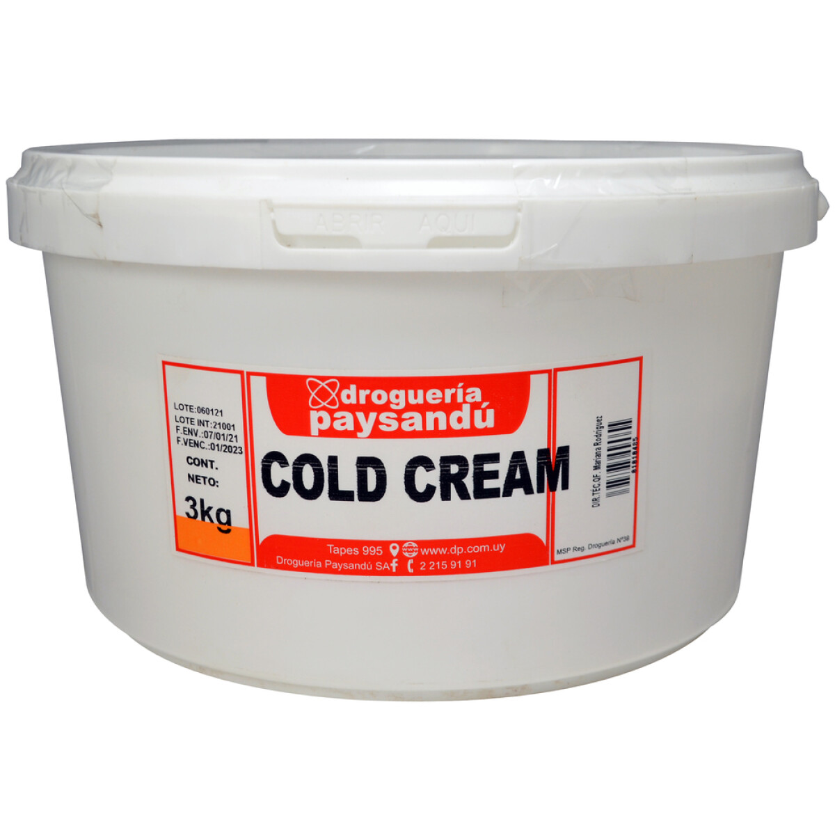 Cold Cream - 3 kg 
