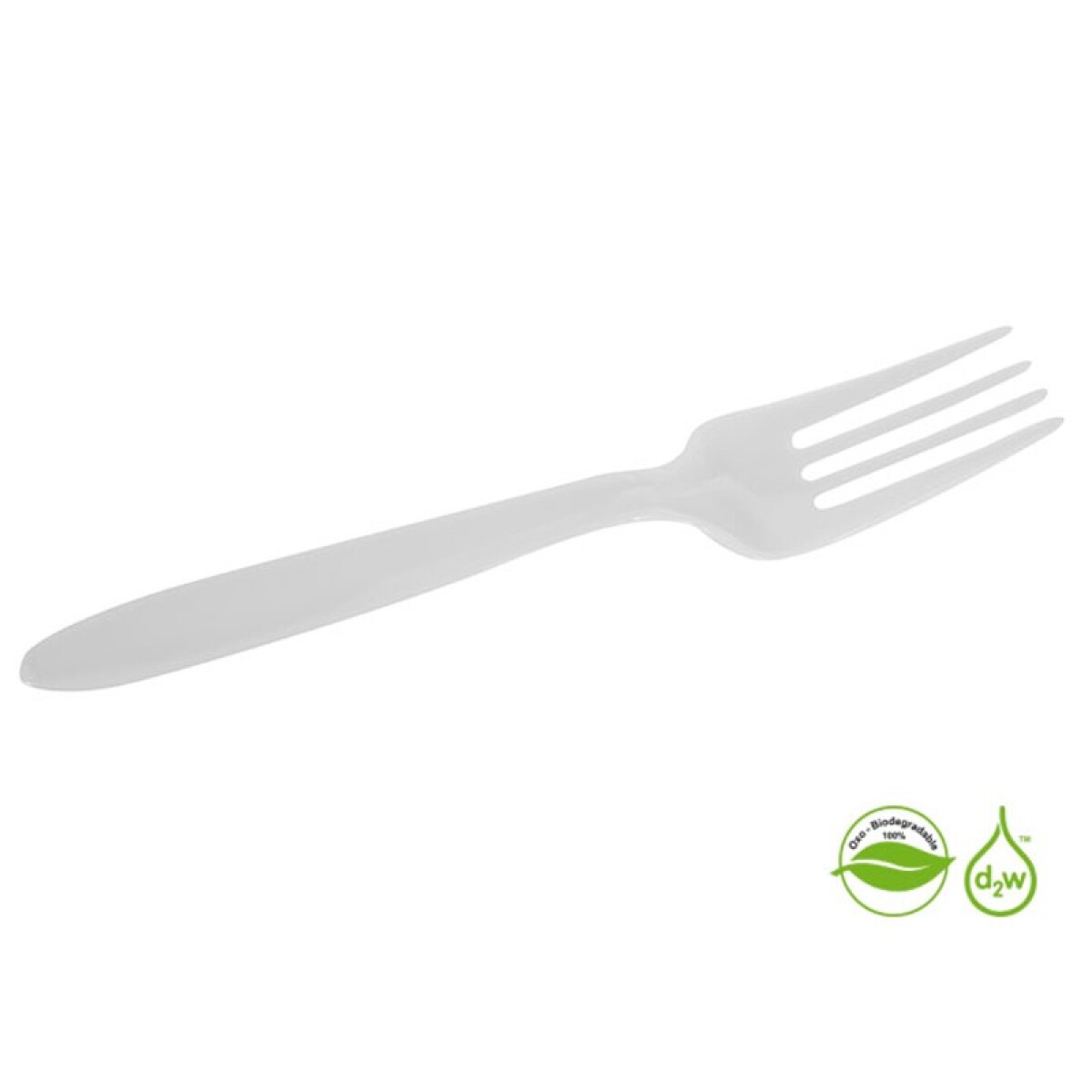 Tenedor Biodegradable x10 Unidades - Blanco 